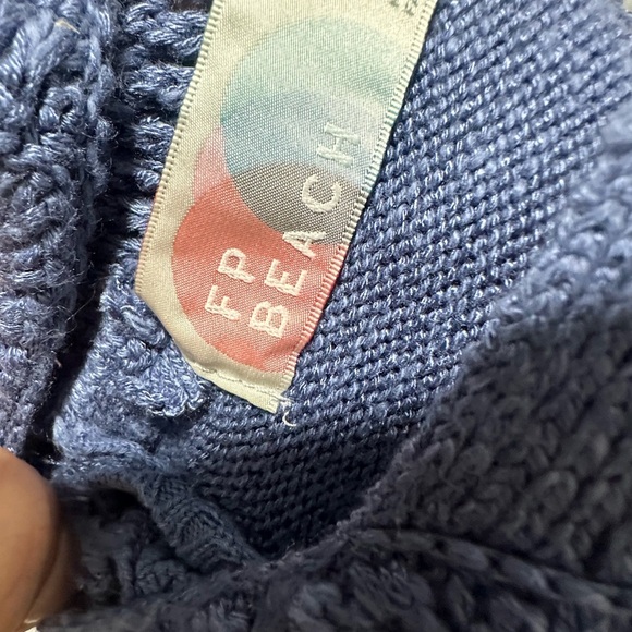 Free People FP Beach Blue Knit Low Back Romper EUC Size M - Picture 4 of 4